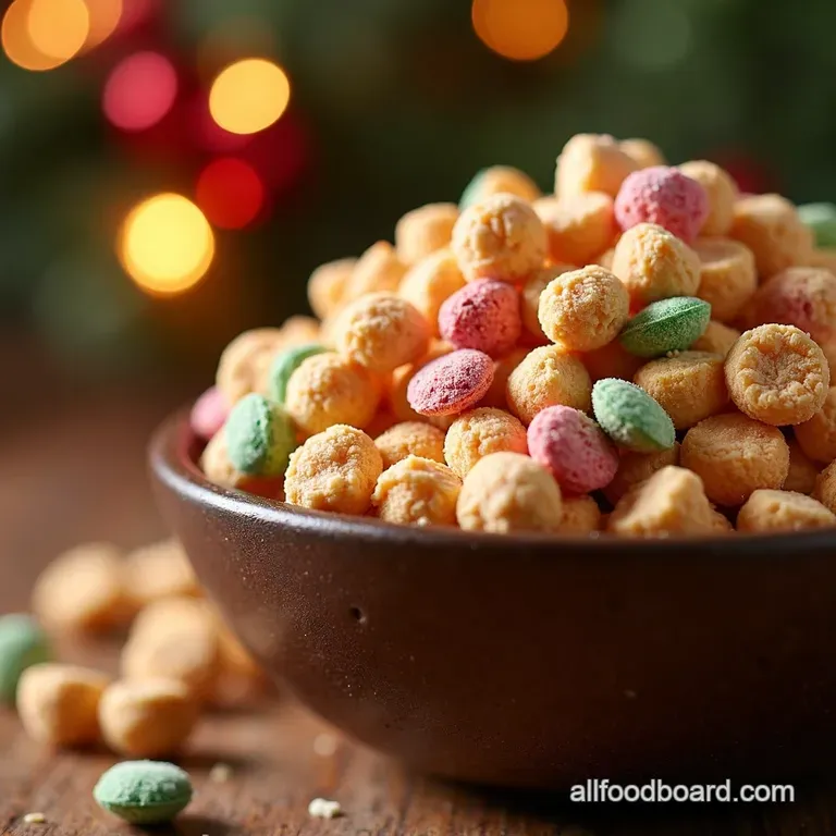 Jingle Bell Crunch Ultimate Christmas Puppy Chow Mix presentation