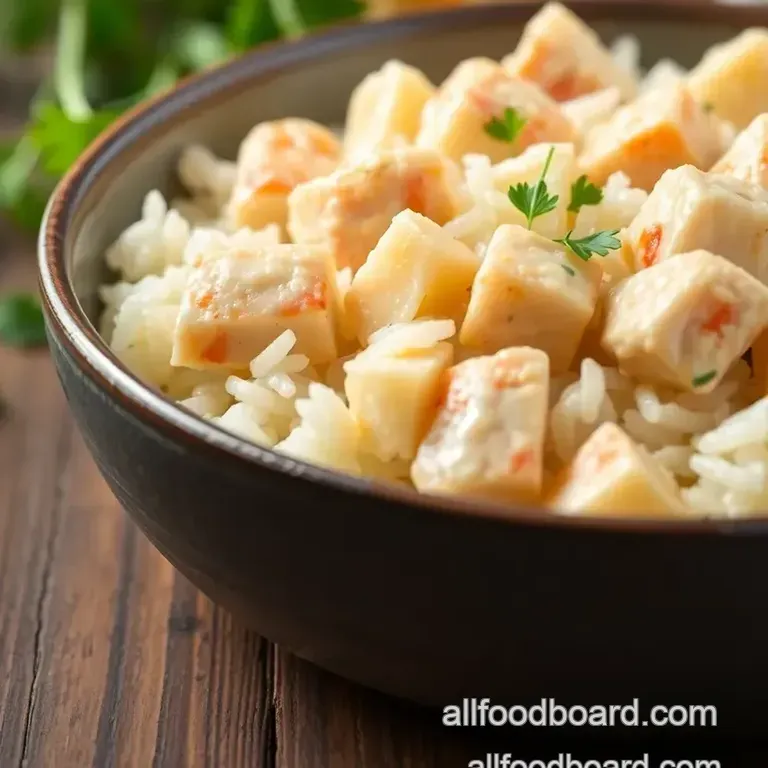 Kidney-Friendly Creamy Chicken & Rice Casserole presentation