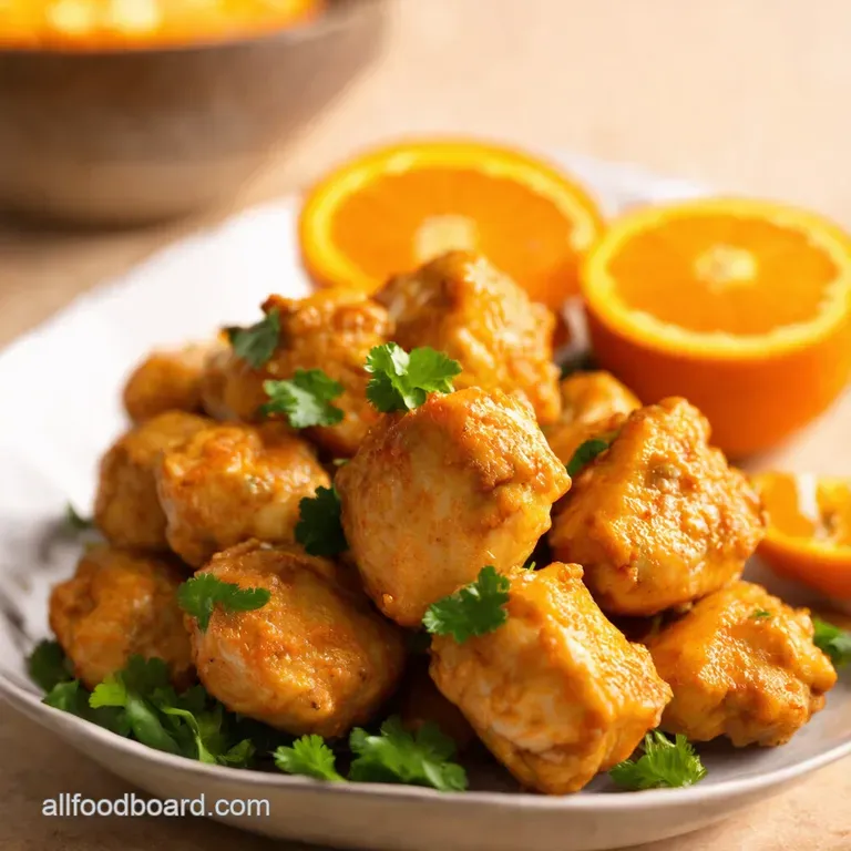 Cilantro Orange Chicken Bites Zesty Ready in a Jiffy presentation