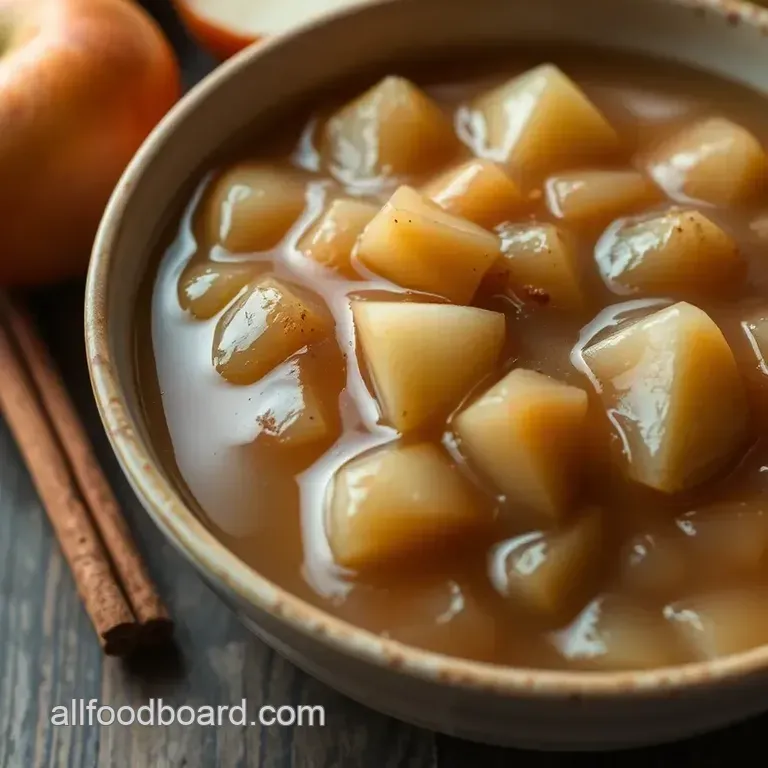 Cinnamon-Spiced Pear Apple Sauce presentation