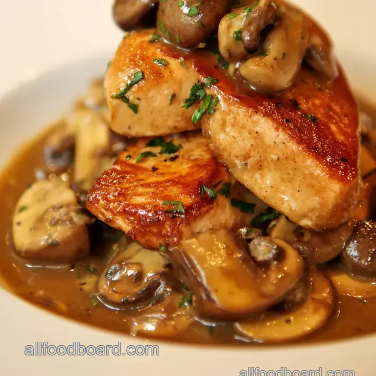 Classic Chicken Marsala presentation