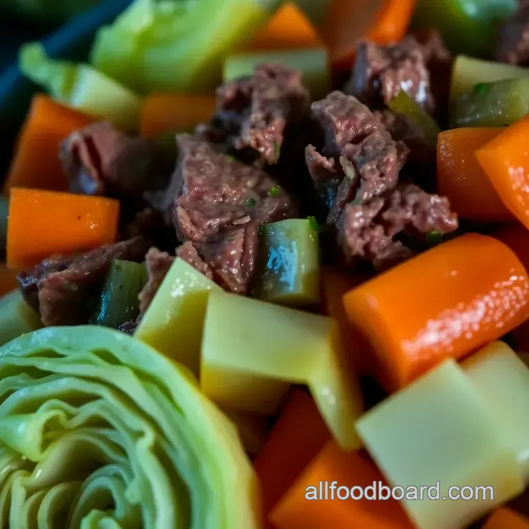 Classic Corned Beef and Cabbage presentation