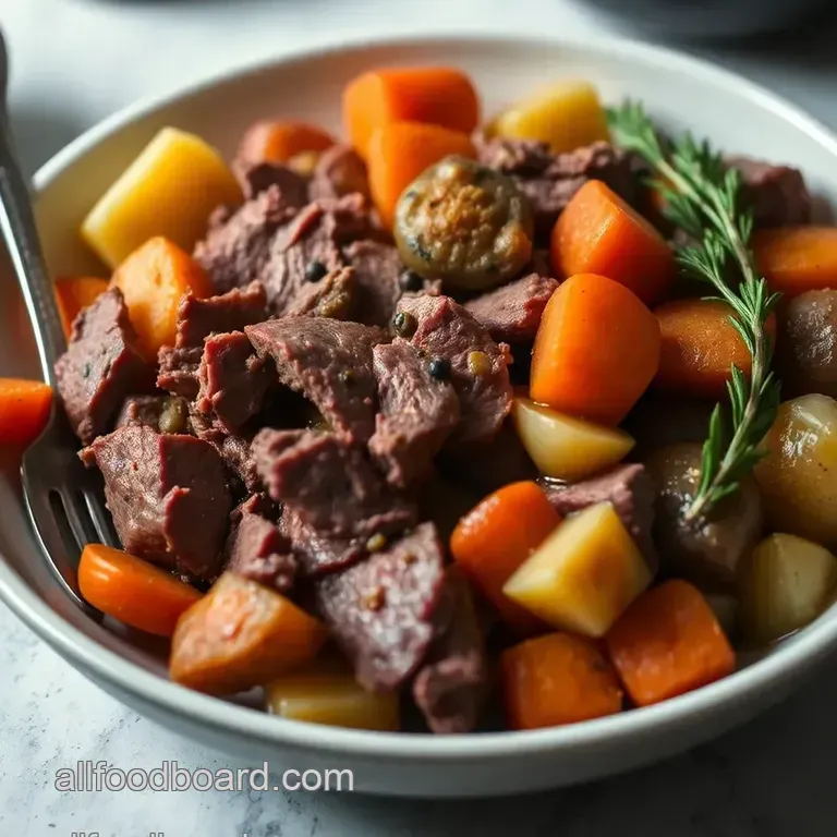 Classic Corned Beef and Potatoes: A Hearty Irish Delight presentation