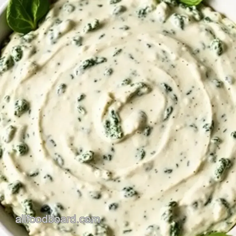 Classic Creamy Spinach Dip presentation