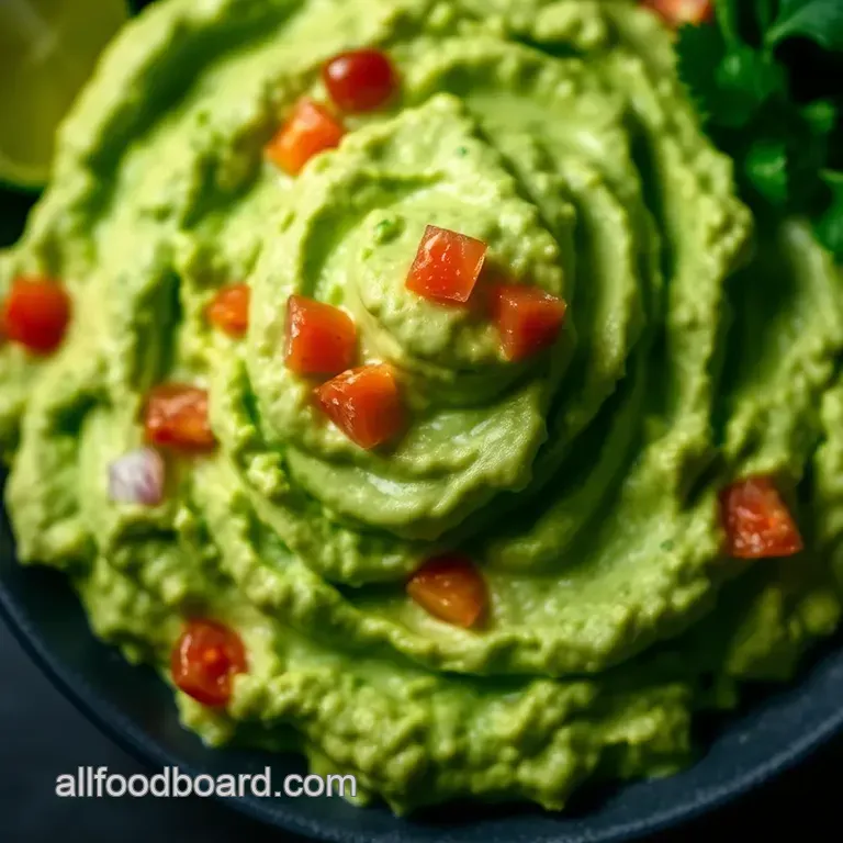 Classic Fresh Guacamole: A Creamy Avocado Delight presentation