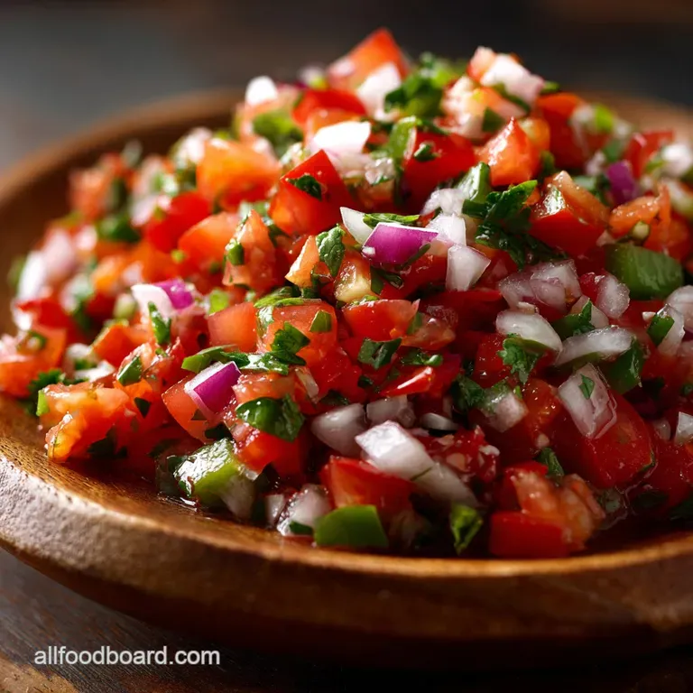 Pico De Gallo: the Chefs Classic Fresh Salsa presentation
