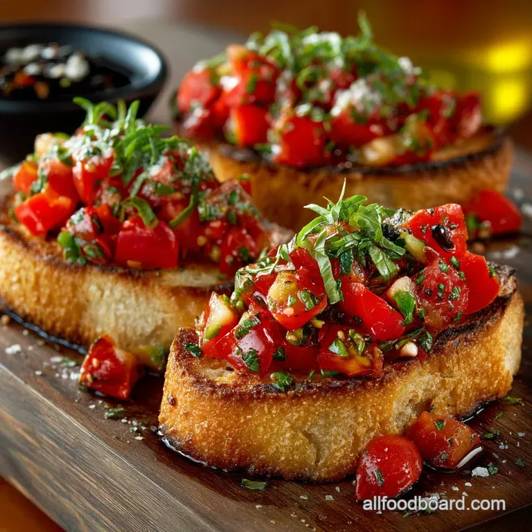 SunDrenched Tomato Basil and Garlic Bruschetta The Classic Italian Starter