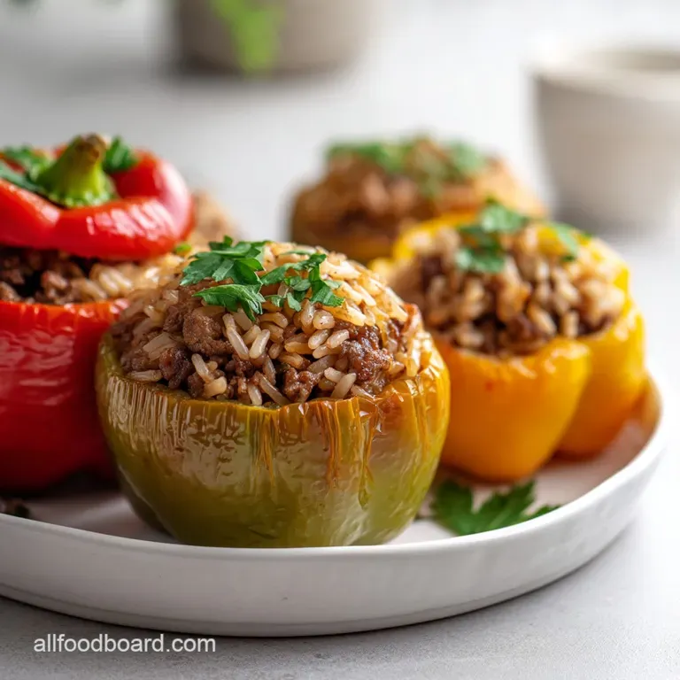 Ground Beef Stuffed Peppers: Classic Comfort Recipe presentation