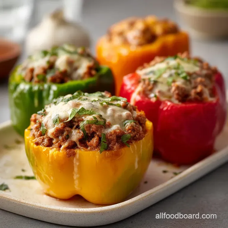 Stuffed Peppers with Ground Beef: Classic Supper