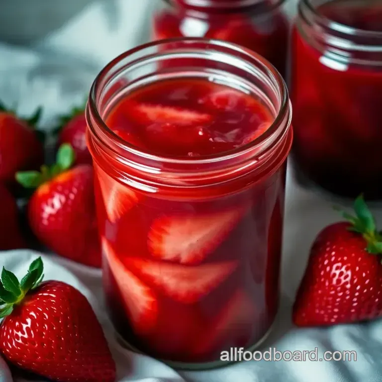 Classic Homemade Strawberry Jam presentation
