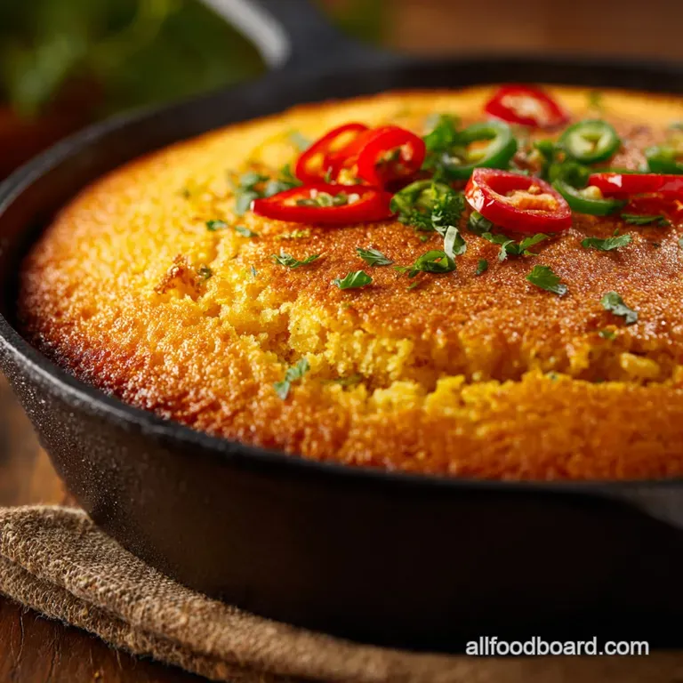 Soul Food Southern Recipes: Mamas Golden Skillet Cornbread presentation