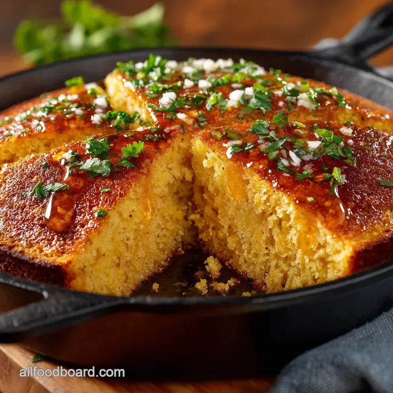 Soul Food Southern Recipes: Mamas Golden Skillet Cornbread
