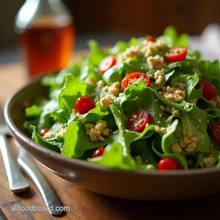 The Quintessential Green Our Signature House Salad with Tangy Vinaigrette presentation