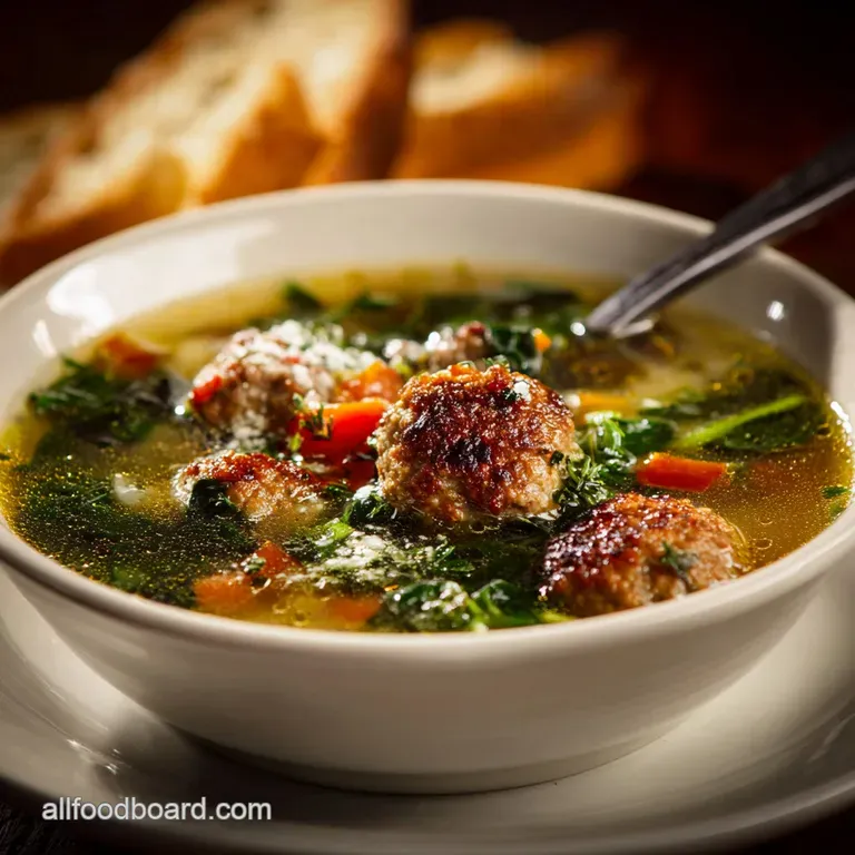 The Perfect Minestra Maritata Classic Italian Wedding Soup presentation