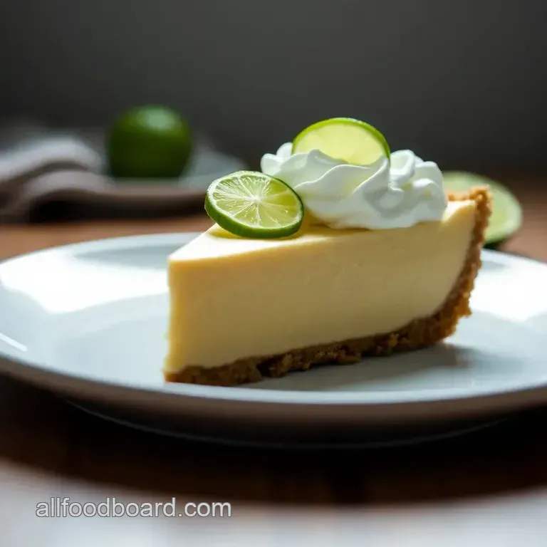 Classic Key Lime Pie presentation