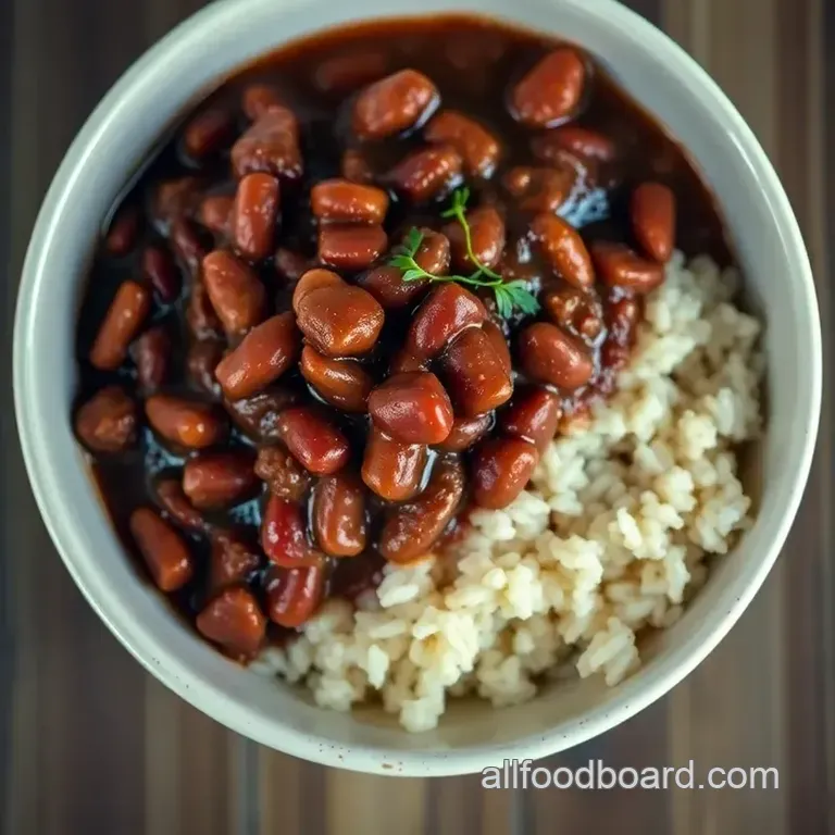 Classic Louisiana Red Beans and Rice: Comfort in a Bowl presentation