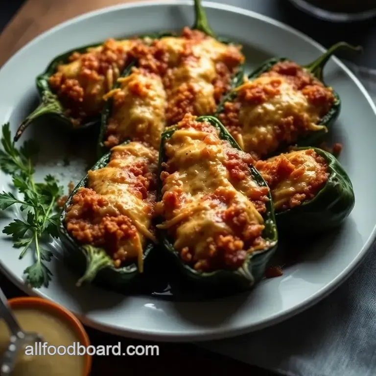 Classic Mexican Chile Relleno: Crispy Cheese-Stuffed Poblano Peppers presentation