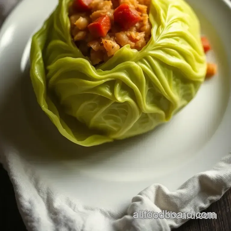 Classic Stuffed Cabbage Rolls (Golabki) presentation