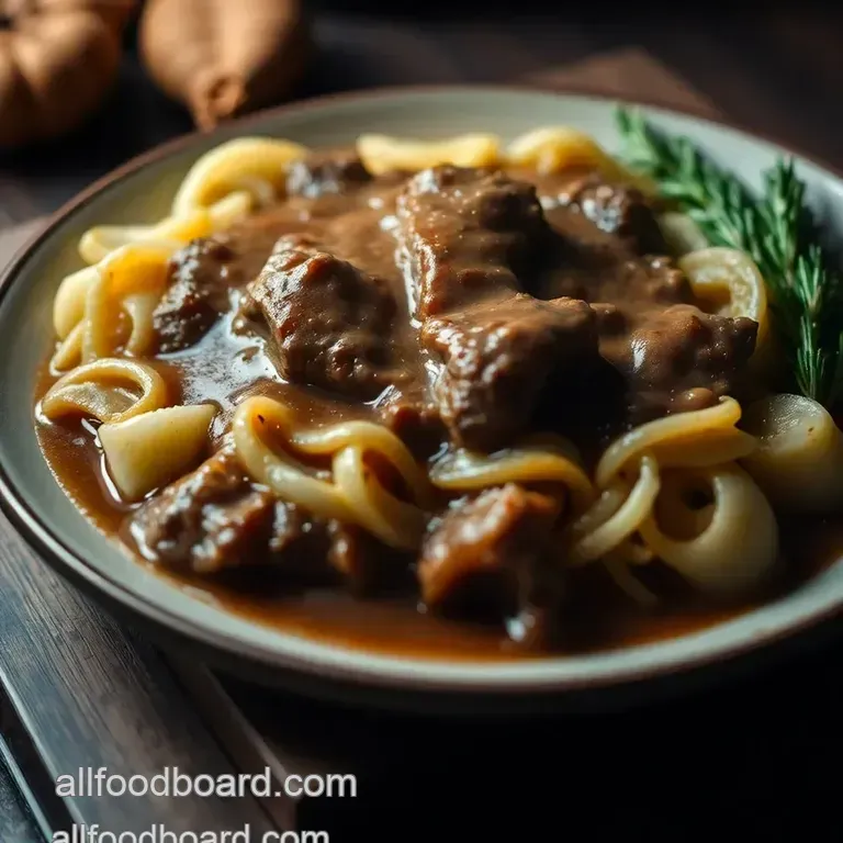 Classic Swiss Steak with Rich Brown Gravy presentation