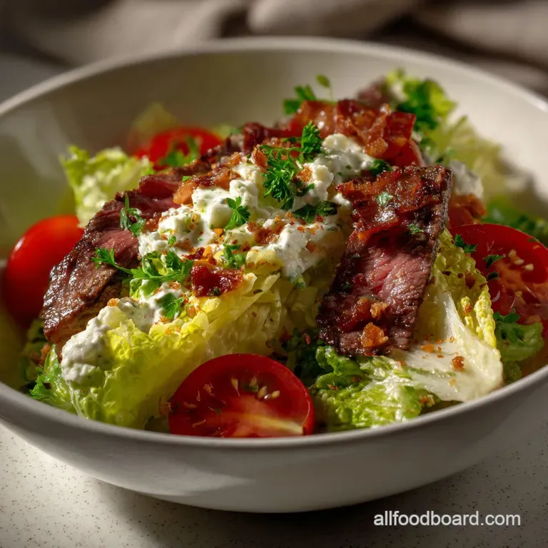 Perfectly arranged iceberg lettuce wedge on a white plate, showcasing contrasting textures and colors with elegant present...