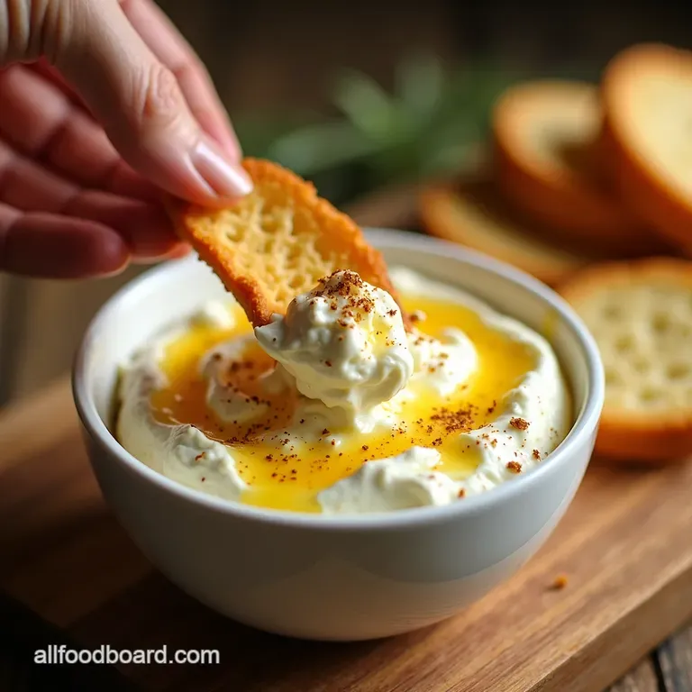Cloud Nine Ricotta Whipped Honey Dip presentation