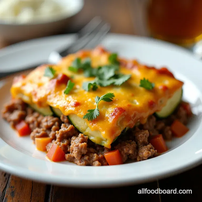 Comfort in a Dish Cheesy Ground Beef Zucchini Casserole