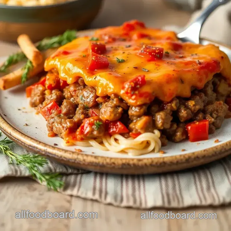 Busy Night Bake: Ground Beef Casserole Delight presentation