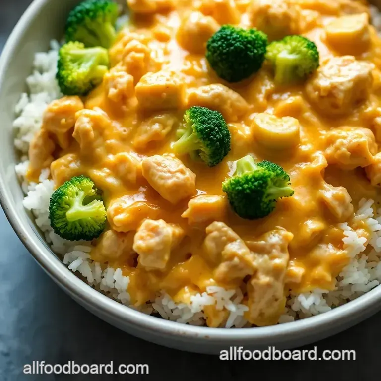 Comforting Cheesy Chicken and Broccoli Casserole presentation