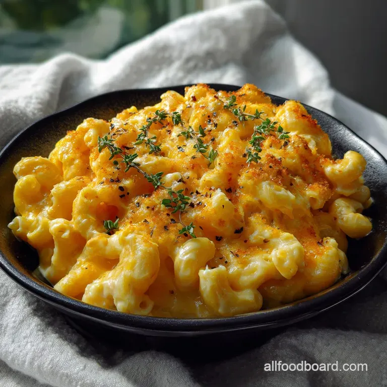 Homemade Mac and Cheese Comforting Cheesy Casserole presentation