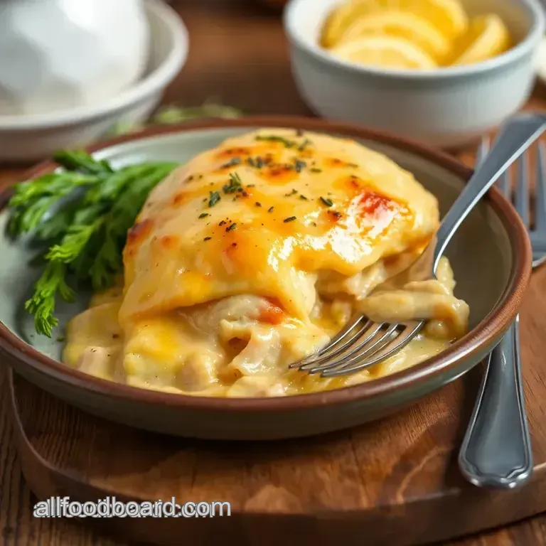 Baked Chicken Cordon Bleu Casserole Delight presentation