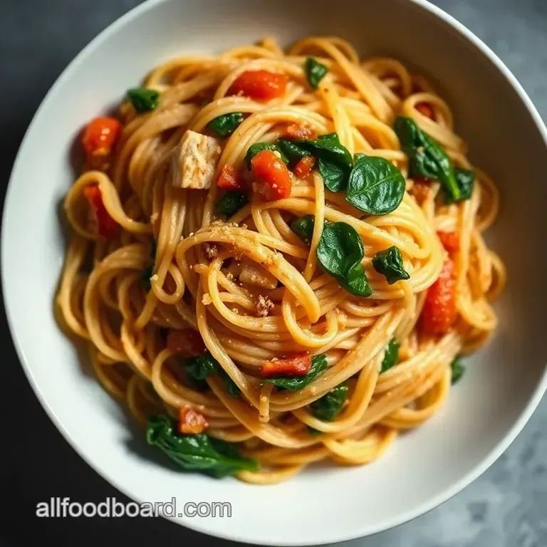 Comforting Four Ingredient Hearty Pasta presentation