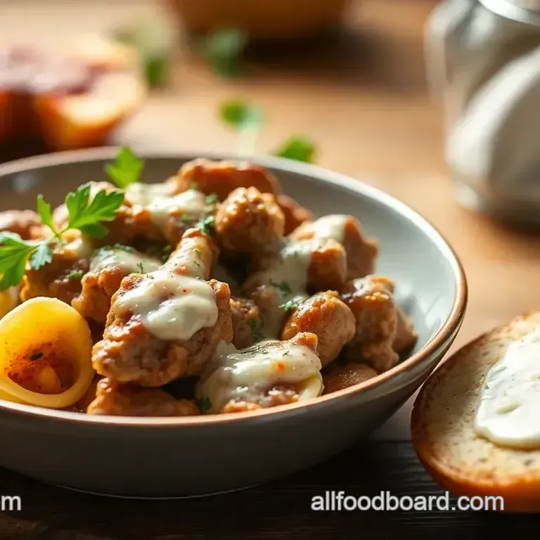 Cheesesteak Tortellini with Creamy Provolone Sauce