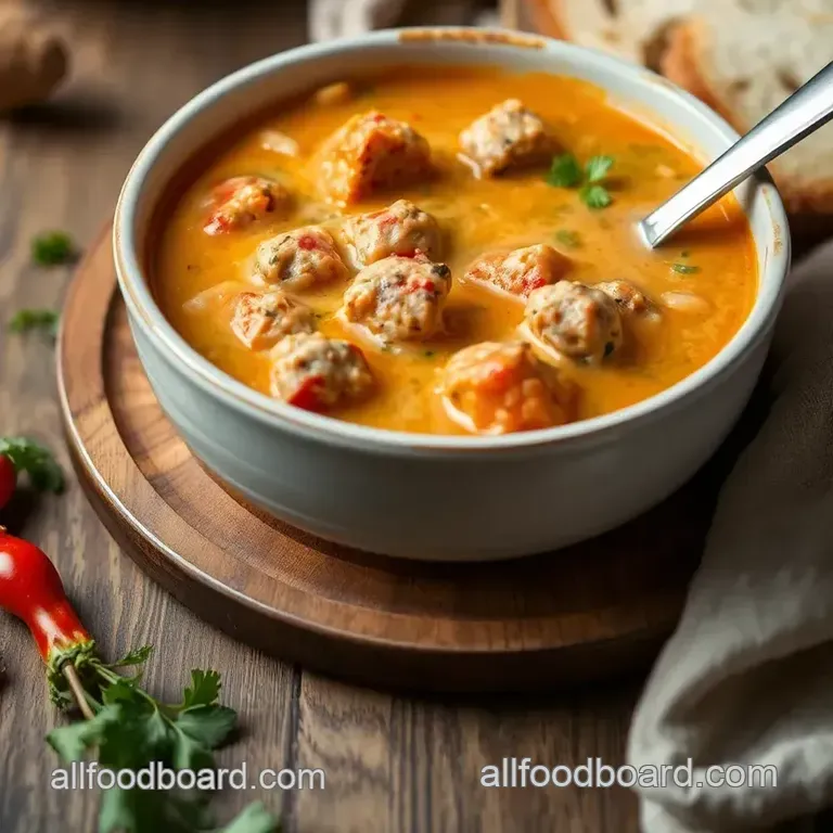 Savory Creamy Italian Sausage Soup - Ready in 40 Minutes! presentation