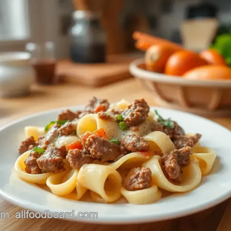 Philly Cheesesteak Tortellini Pasta