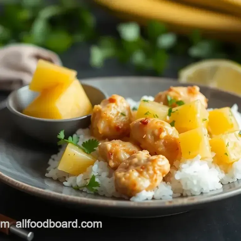 Cooked Coconut Pineapple Chicken Delight