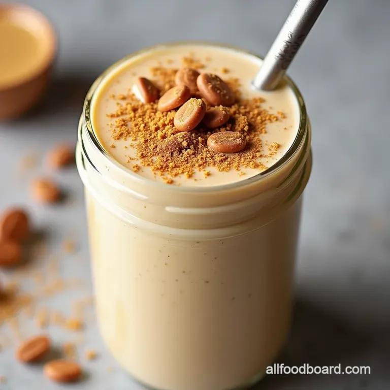 High Protein Cottage Cheese Peanut Butter Smoothie Recipe The Muscle Builders PB Cream Dream Smoothie HighProtein Cottage Cheese Power Up