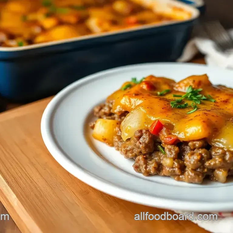 Bake Ground Beef Potato Casserole Delight