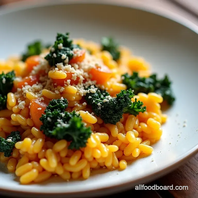 Cozy Autumn Butternut Squash Risotto with Kale