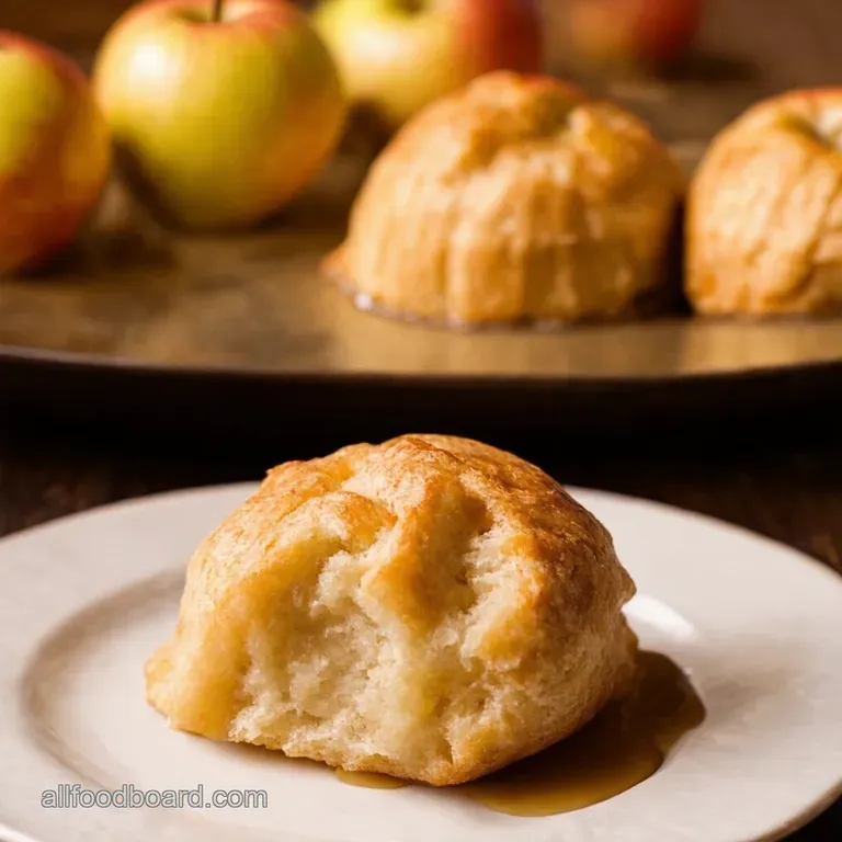 Cozy Country Apple Dumplings with Vanilla Bean Glaze presentation