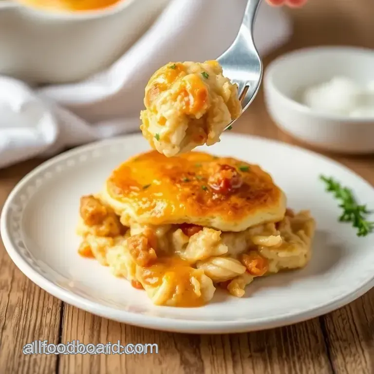 Bake Chicken Biscuit Casserole Delight presentation