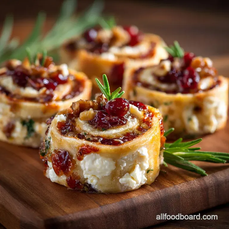 Christmas Appetizers Stunning Cranberry and Goat Cheese Pinwheels Easy Makeahead presentation
