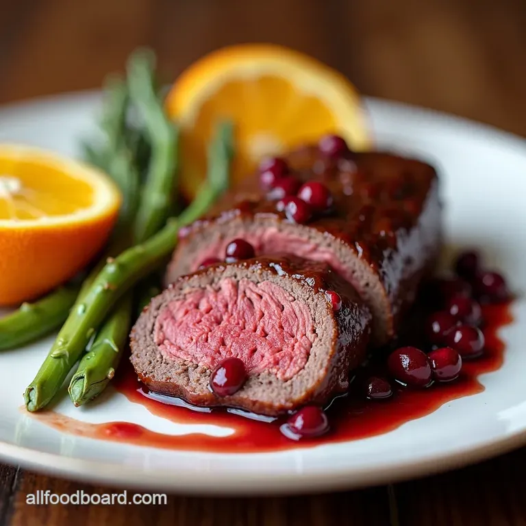 Cranberry Orange Kissed Beef Tenderloin