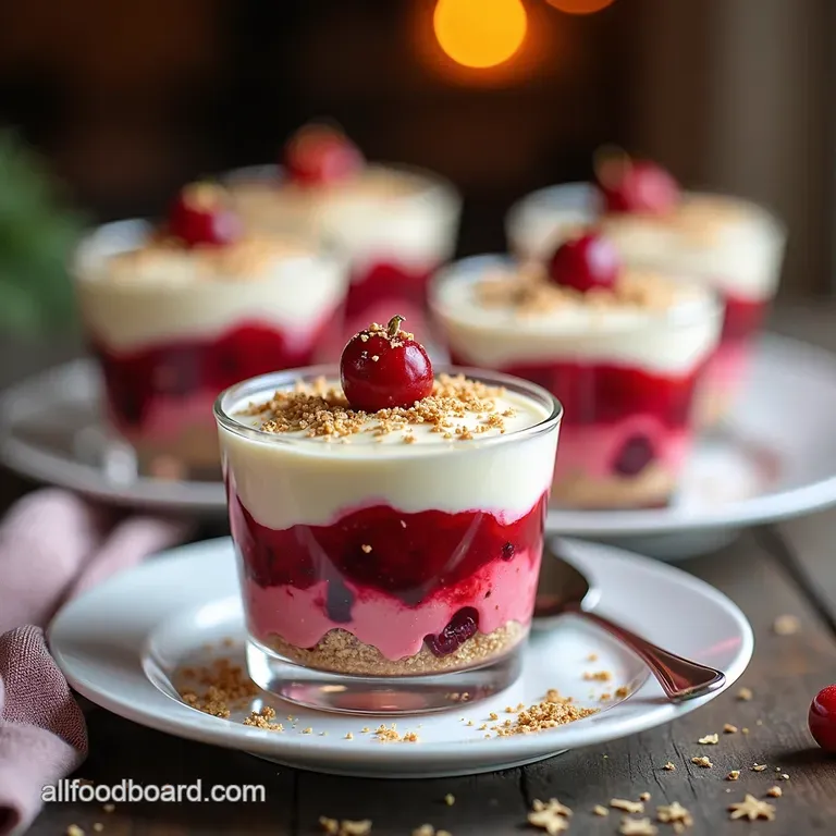 The NoFuss Festive Firework Cranberry White Chocolate Trifle