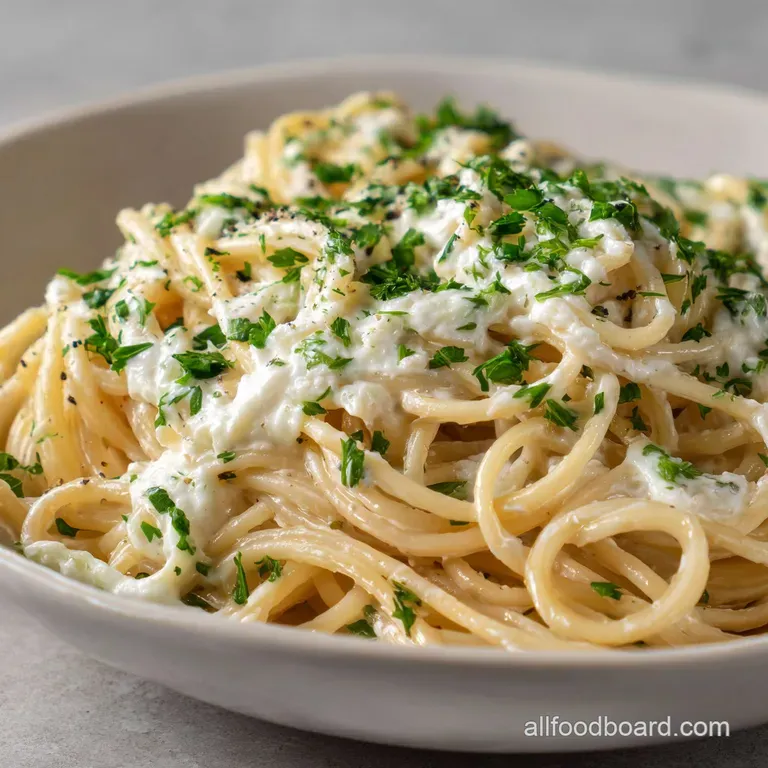 Cream Cheese Pasta: Silky Garlic Herb Weeknight Pasta presentation