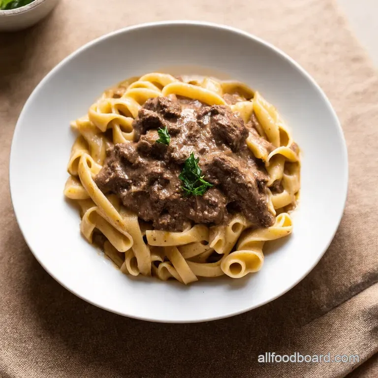 Creamy Beef Mushroom Stroganoff