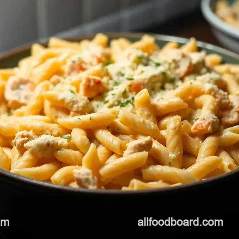 Creamy Canned Chicken Alfredo Bake