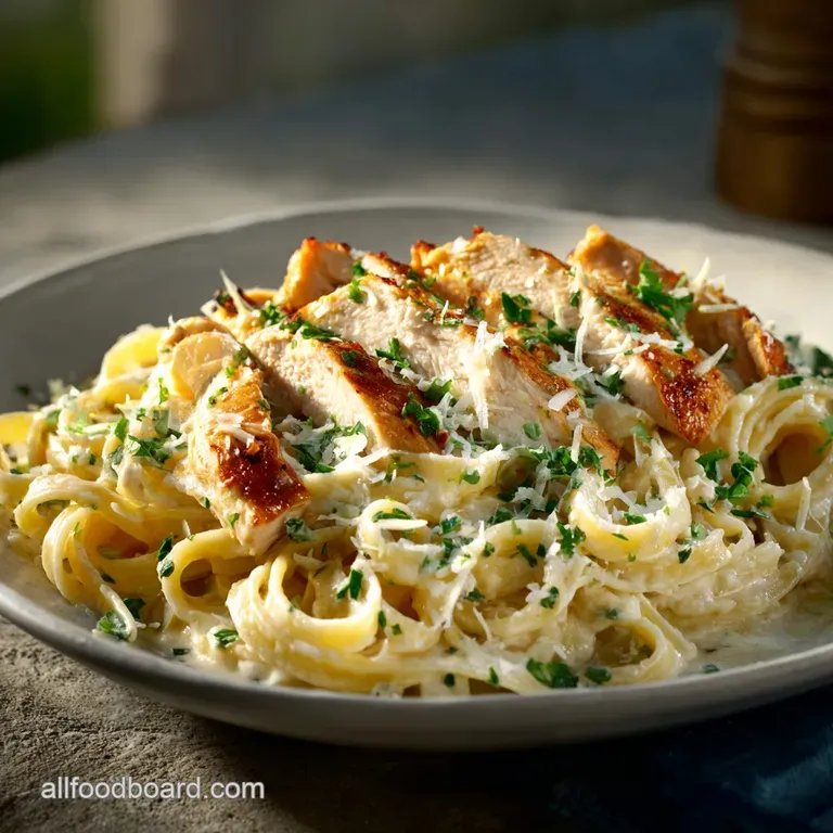 Chicken Fettuccine Alfredo: the Flawless Emulsion presentation