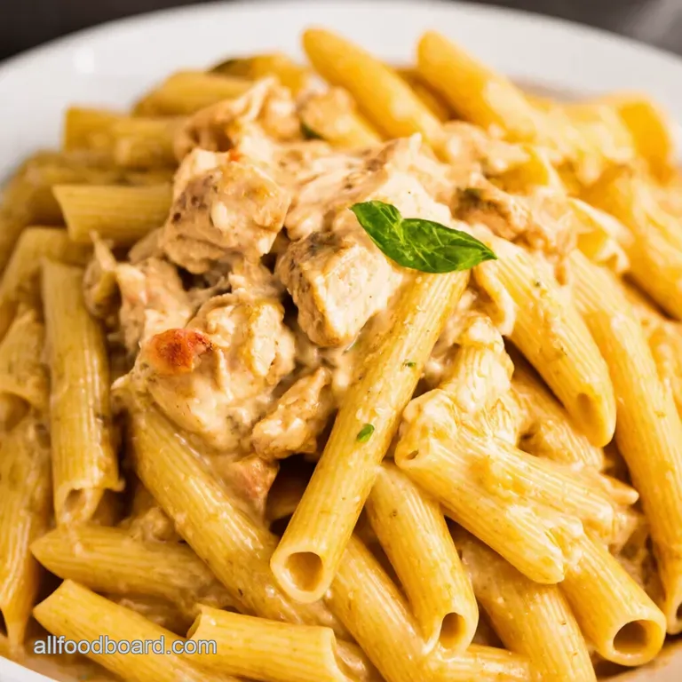 Creamy Chicken Mozzarella Pasta Comfort in Every Bite presentation