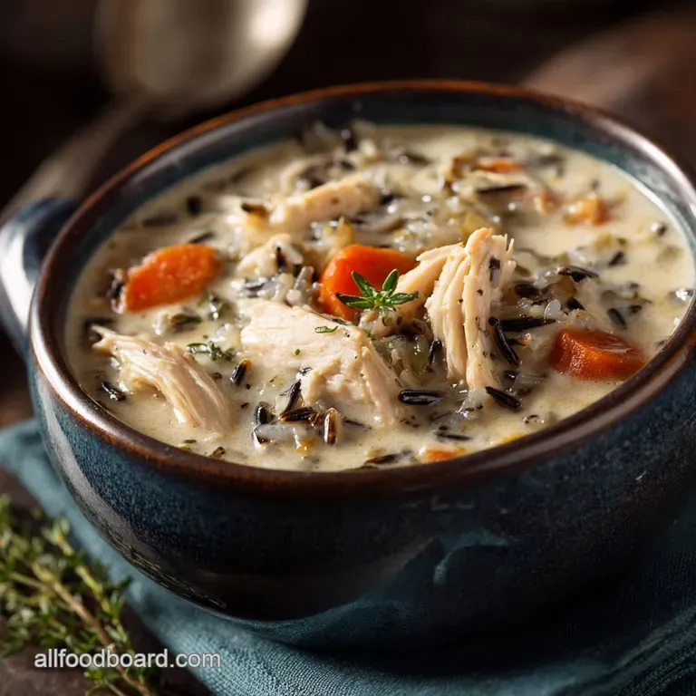 Crockpot Soup: the Ultimate Creamy Chicken and Wild Rice Slow-Cooker Meal presentation
