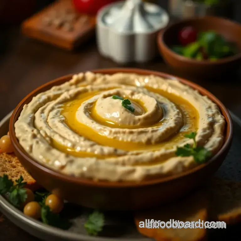 Creamy Classic Hummus: The Ultimate Dip presentation